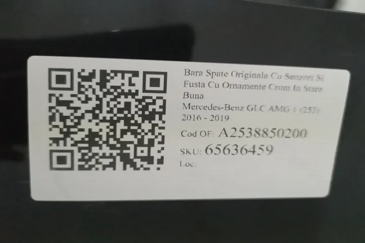 Bara Spate Originala Cu Senzori Si Fusta Cu Ornamente Crom In Stare Bu - Foto 8