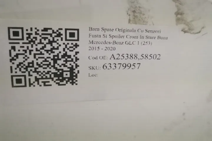 Bara Spate Originala Cu Senzori Fusta Si Spoiler Crom In Stare Buna Me - Foto 8