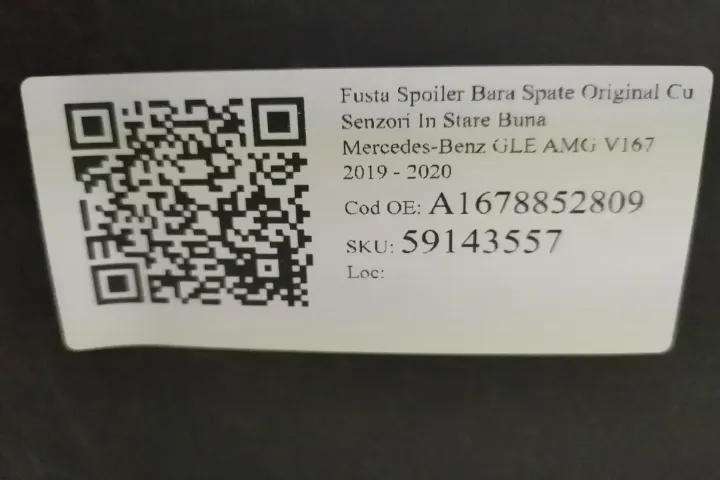 Fusta Spoiler Bara Spate Original Cu Senzori In Stare Buna Mercedes-Be - Foto 7