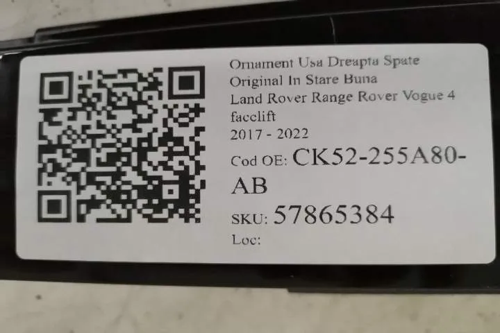 Ornament Usa Dreapta Spate Original In Stare Buna  Land Rover  Range R - Foto 7