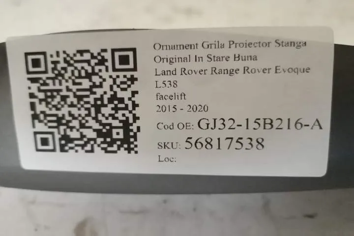 Ornament Grila Proiector Stanga Original In Stare Buna Land Rover  Ran - Foto 7