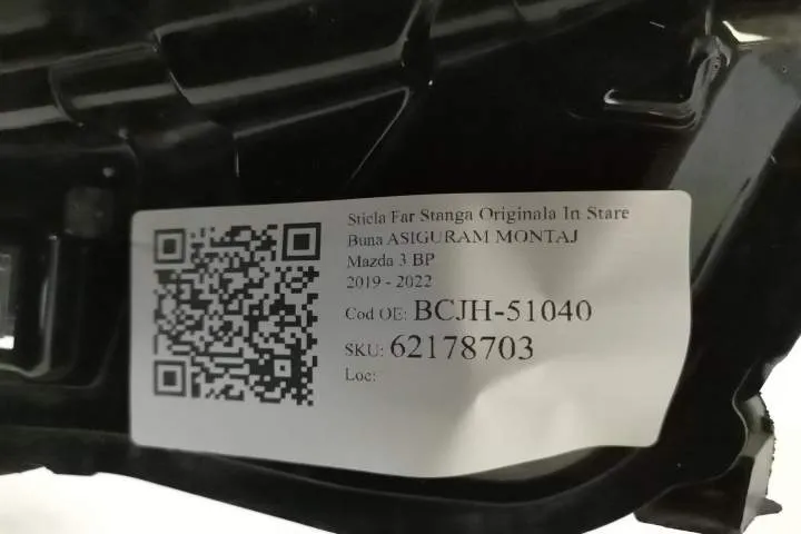 Sticla Far Stanga Originala In Stare Buna ASIGURAM MONTAJ Mazda  3 BP - Foto 7
