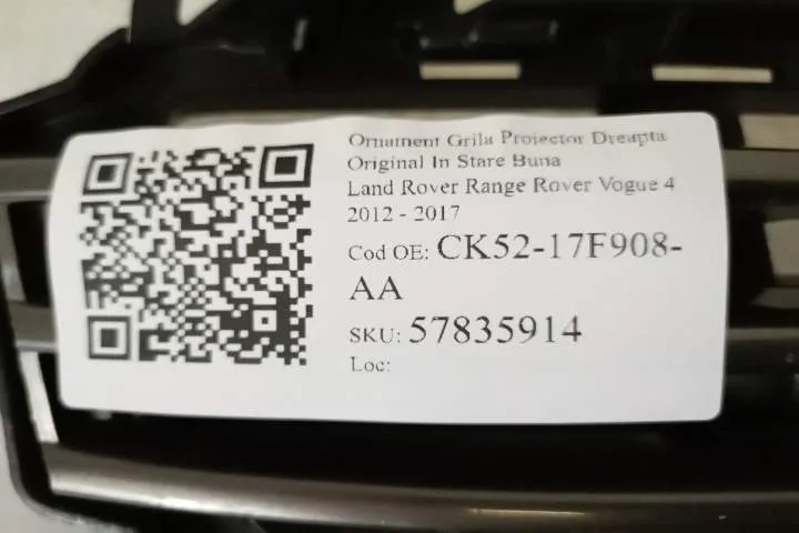 Ornament Grila Proiector Dreapta Original In Stare Buna Land Rover  Ra - Foto 7