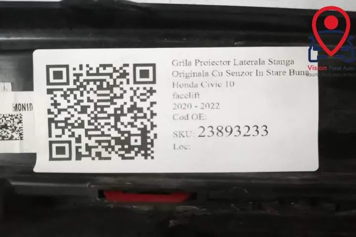 Grila Proiector Laterala Stanga Originala Cu Senzor In Stare Buna Hond - Foto 7