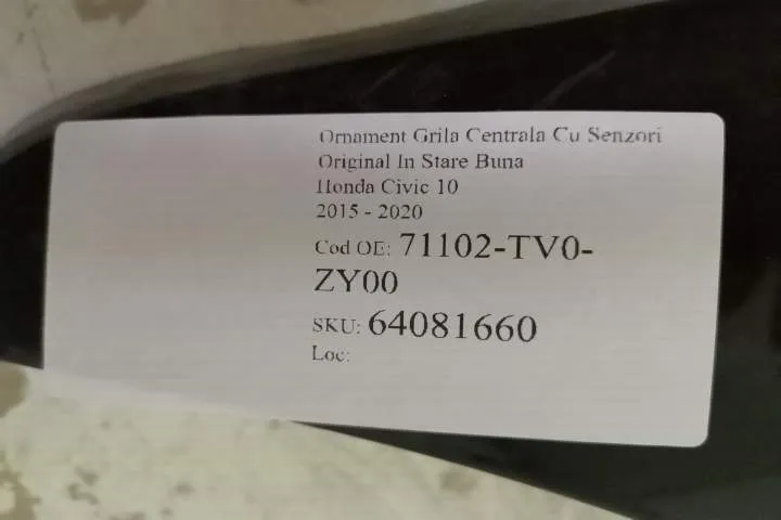 Ornament Grila Centrala Cu Senzori Original In Stare Buna Honda  Civic - Foto 7