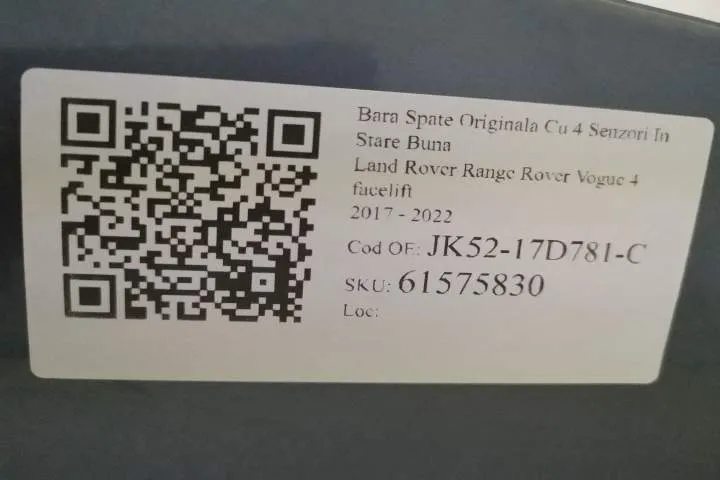 Bara Spate Originala Cu 4 Senzori In Stare Buna  Land Rover  Range Rov - Foto 8
