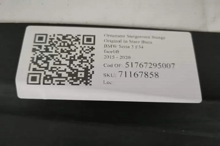 Ornament Stergatoare Dreapta Original In Stare Buna BMW  Seria 3  F34 - Foto 7