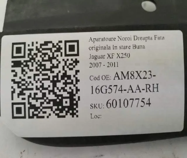 Aparatoare Noroi Dreapta Fata originala In stare Buna Jaguar  XF  X250 - Foto 7