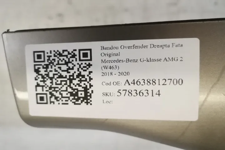 Bandou Overfender Dreapta Fata Original Mercedes-Benz  G-klasse AMG  2 - Foto 7