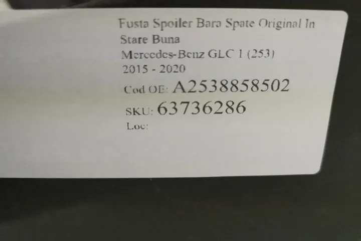 Fusta Spoiler Bara Spate Original In Stare Buna Mercedes-Benz  GLC  1 - Foto 8