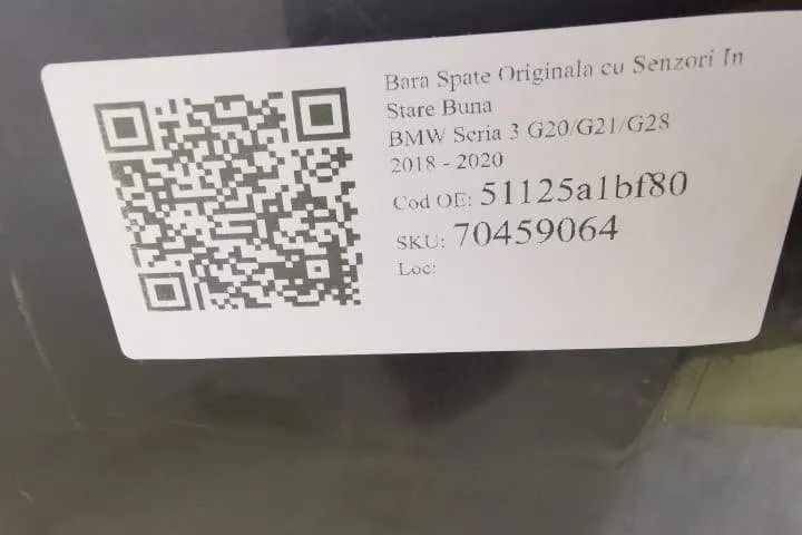 Bara Spate Originala cu Senzori In Stare Buna BMW  Seria 3  G20/G21/G2 - Foto 7