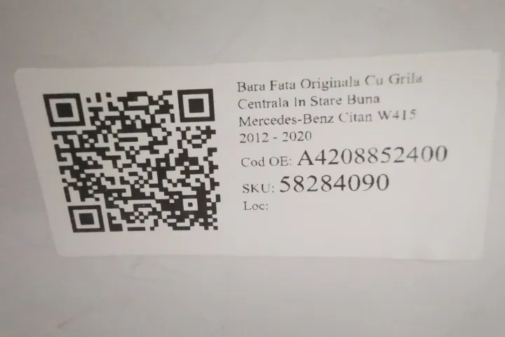 Bara Fata Originala Cu Grila Centrala In Stare Buna Mercedes-Benz  Cit - Foto 8