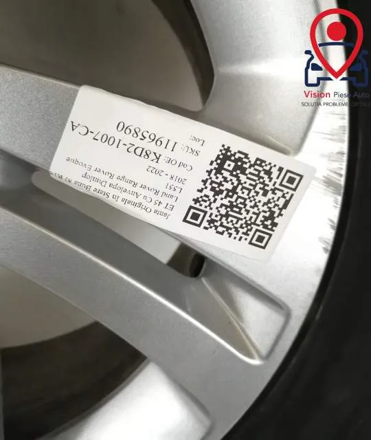 Janta Originala In Stare Buna 8J R18 ET 45 Cu Anvelopa Dunlop Land Rov - Foto 7