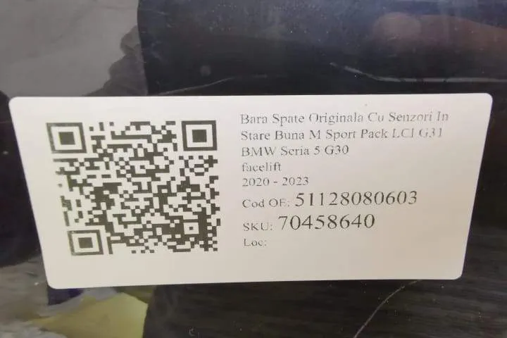 Bara Spate Originala Cu Senzori In Stare Buna M Sport Pack LCI G31 BMW - Foto 7