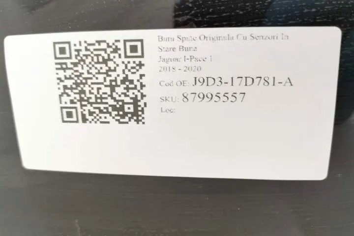 Bara Spate Originala Cu Senzori In Stare Buna Jaguar  I-Pace  1 [2018 - Foto 7