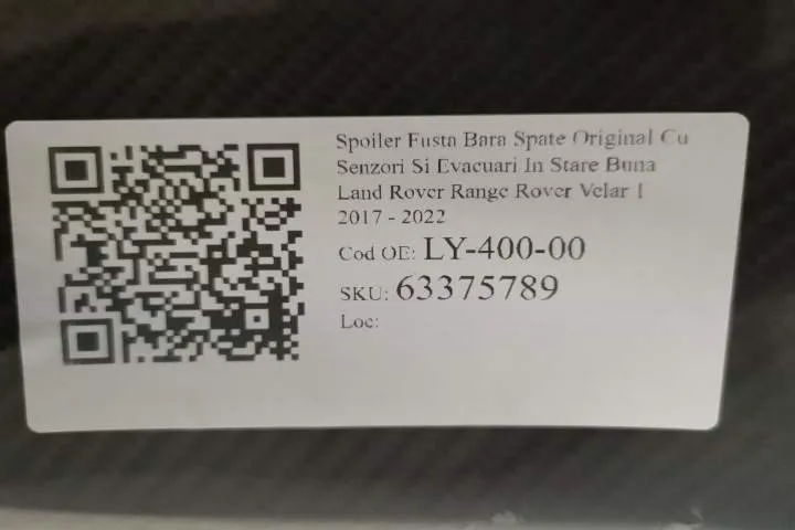Spoiler Fusta Bara Spate Original Cu Senzori Si Evacuari In Stare Buna - Foto 8
