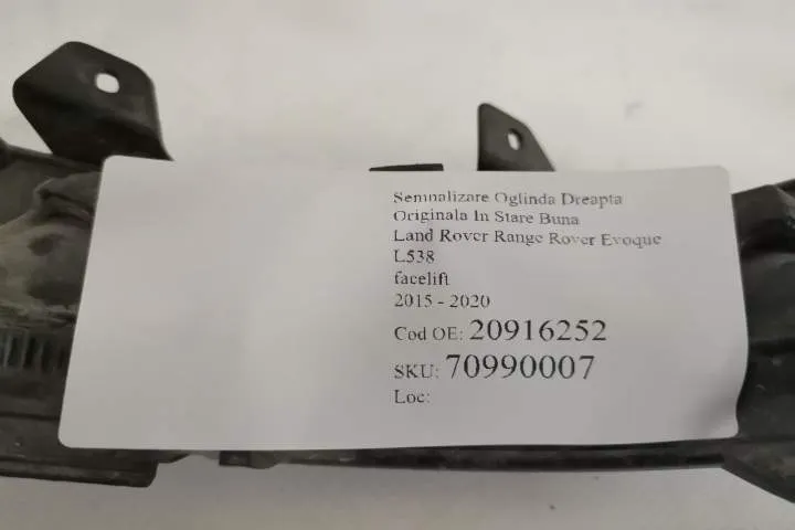 Semnalizare Oglinda Dreapta Originala In Stare Buna  Land Rover  Range - Foto 7