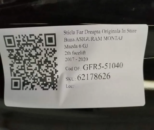 Sticla Far Dreapta Originala In Stare Buna ASIGURAM MONTAJ Mazda  6 GJ - Foto 7