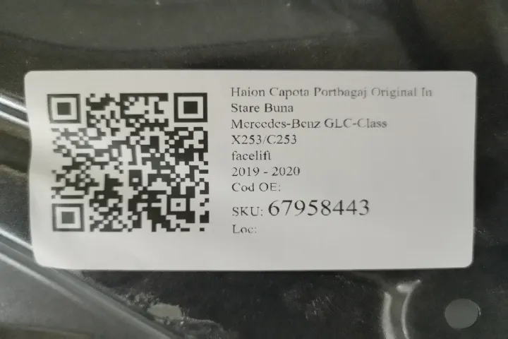 Haion Capota Portbagaj Original In Stare Buna Mercedes-Benz  GLC-Class - Foto 5