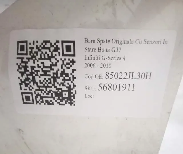 Bara Spate Originala Cu Senzori In Stare Buna G37 Infiniti  G-Series - Foto 8