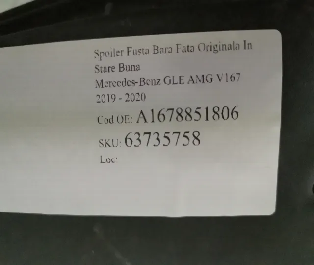 Spoiler Fusta Bara Fata Originala In Stare Buna Mercedes-Benz  GLE AMG - Foto 8