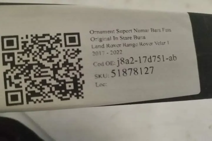 Ornament Suport Numar Bara Fata Original In Stare Buna Land Rover  Ran - Foto 7