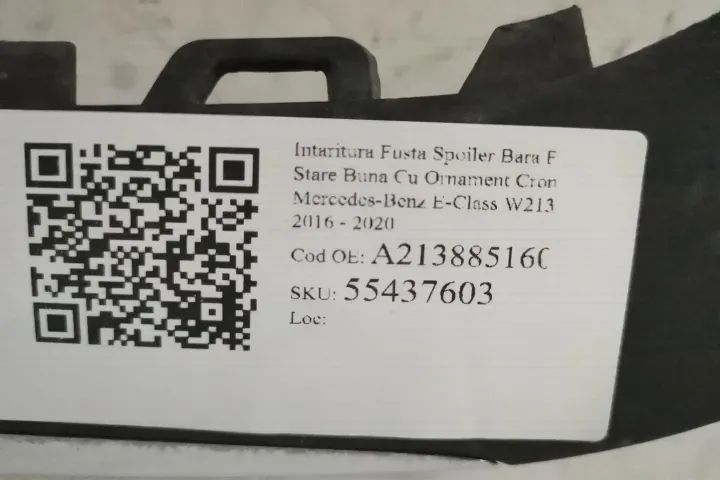 Intaritura Fusta Spoiler Bara Fata In Stare Buna Cu Ornament Crom Merc - Foto 7