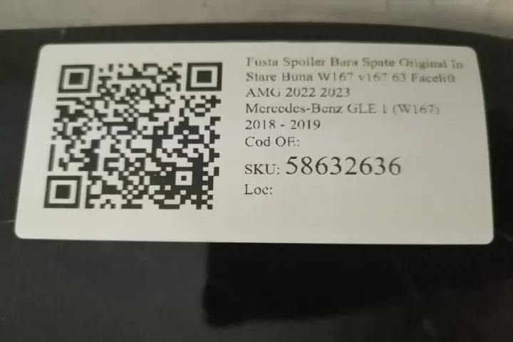 Fusta Spoiler Bara Spate Original In Stare Buna W167 v167 63 Facelift - Foto 8