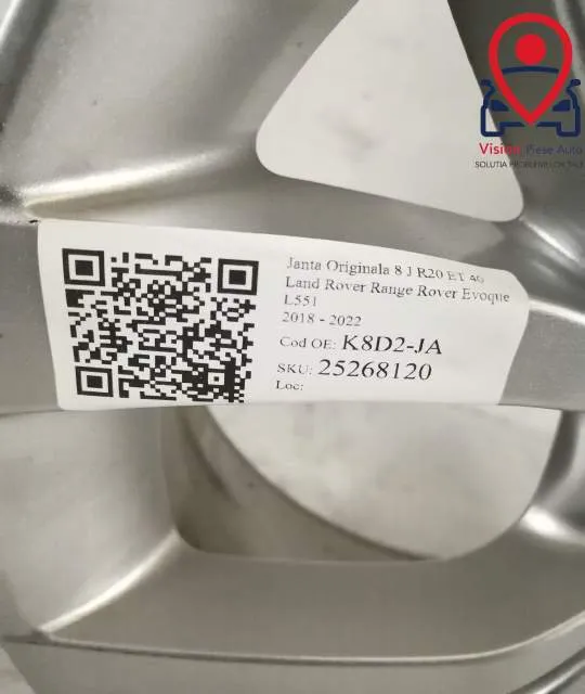 Janta Originala 8 J R20 ET 40	 Land Rover  Range Rover Evoque  L551 [2 - Foto 7