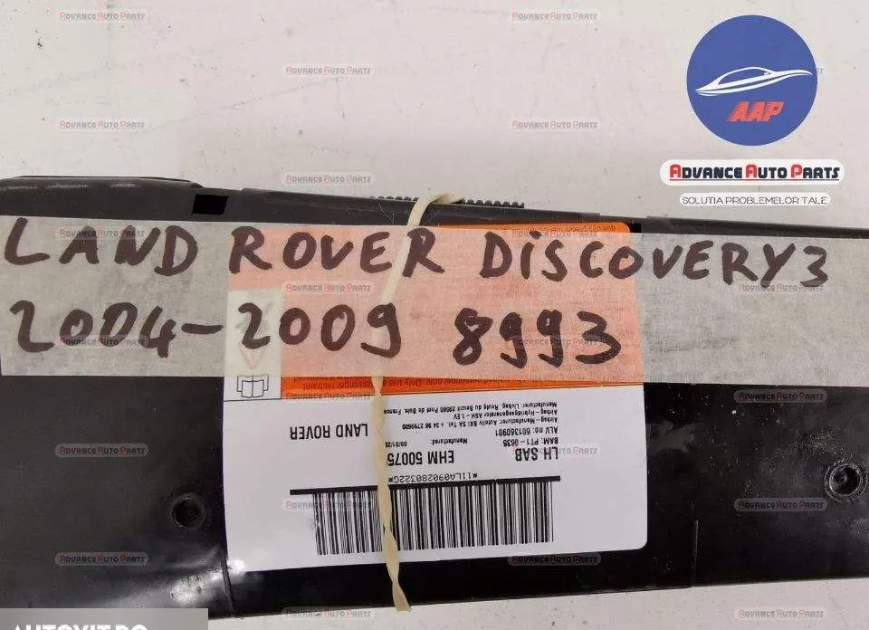 Airbag scaun stanga original in stare buna Land Rover  Discovery  3 [2 - Foto 8