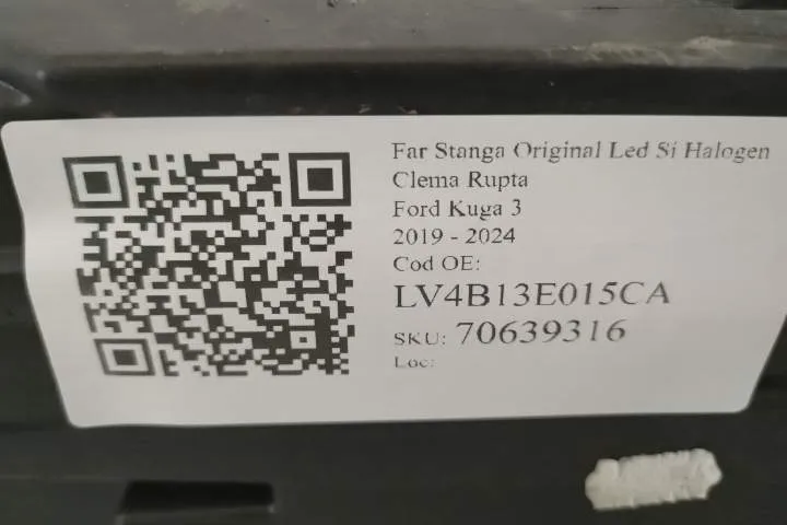 Far Stanga Original Led Si Halogen Clema Rupta Ford  Kuga  3 [2019 - 2 - Foto 7