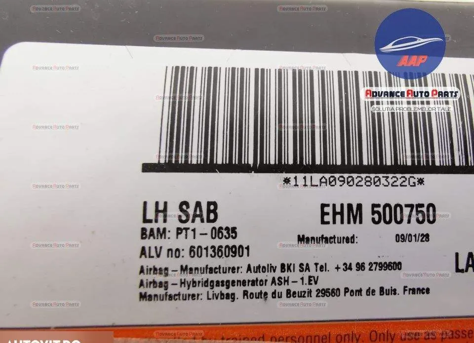 Airbag scaun stanga original in stare buna Land Rover  Discovery  3 [2 - Foto 7