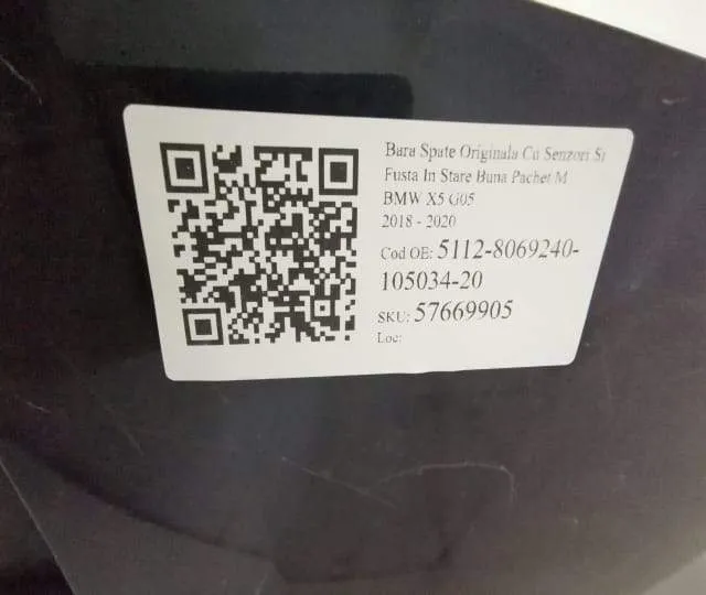 Bara Spate Originala Cu Senzori Si Fusta In Stare Buna Pachet M BMW  X - Foto 8