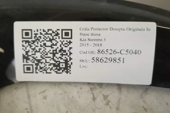 Grila Proiector Dreapta Originala In Stare Buna Kia  Sorento  3 [2015 - Foto 7
