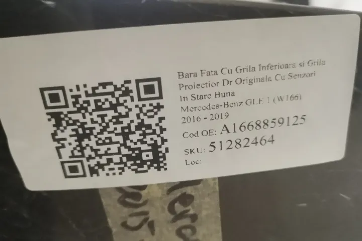 Bara Fata Cu Grila Inferioara si Grila Proiectior Dr Originala Cu Senz - Foto 8
