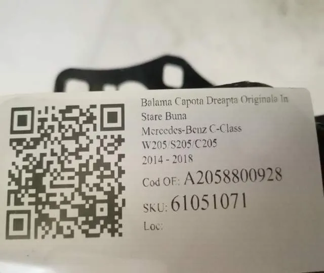 Balama Capota Dreapta Originala In Stare Buna Mercedes-Benz  C-Class - Foto 7